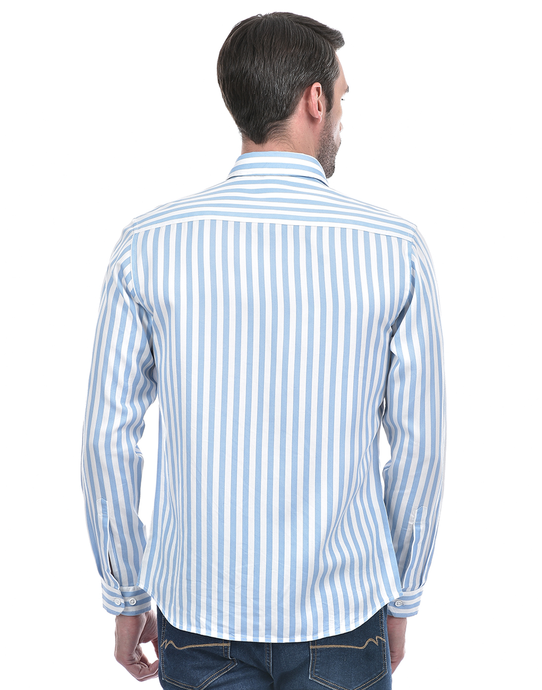 Numero Uno Men Striped Blue Shirt